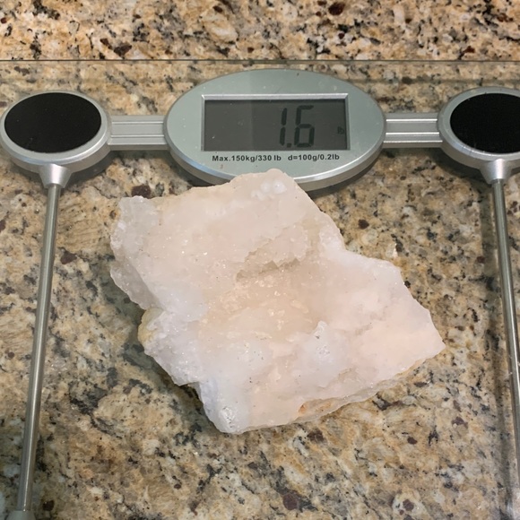 White Natural Quartz Crystal Cluster - Picture 3 of 3